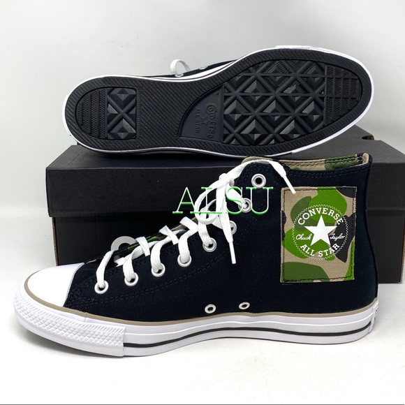 Converse Ctas Canvas High Top Black Khaki Men’s - Picture 5 of 11